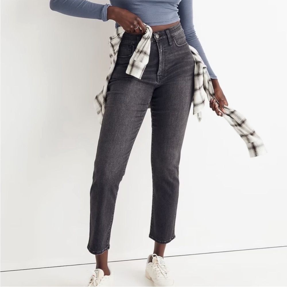 Madewell curvy slim straight jeans Richgrove wash